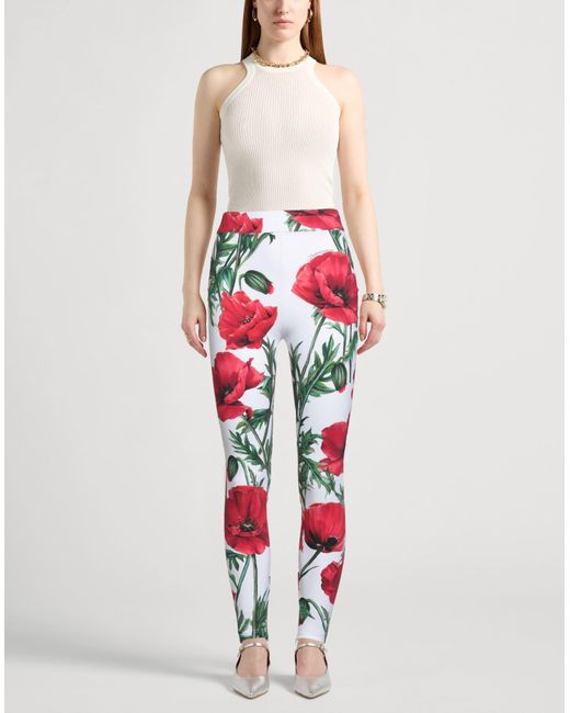 Dolce & Gabbana Red Leggings