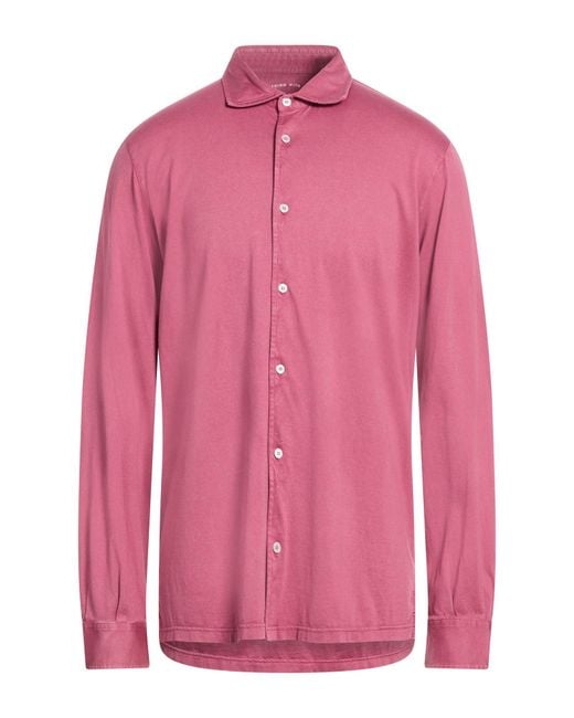 Fedeli Pink Garnet Shirt Organic Cotton for men