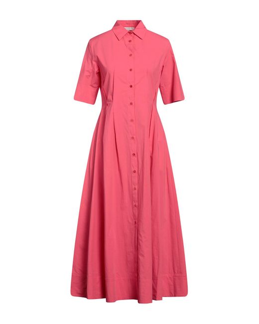 Antonelli Pink Midi Dress Cotton, Elastane