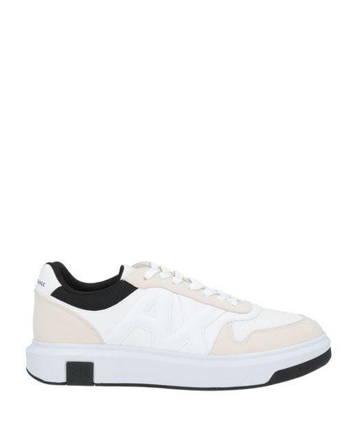 ARMANI EXCHANGE White Sneakers Polyester, Polyurethane for men