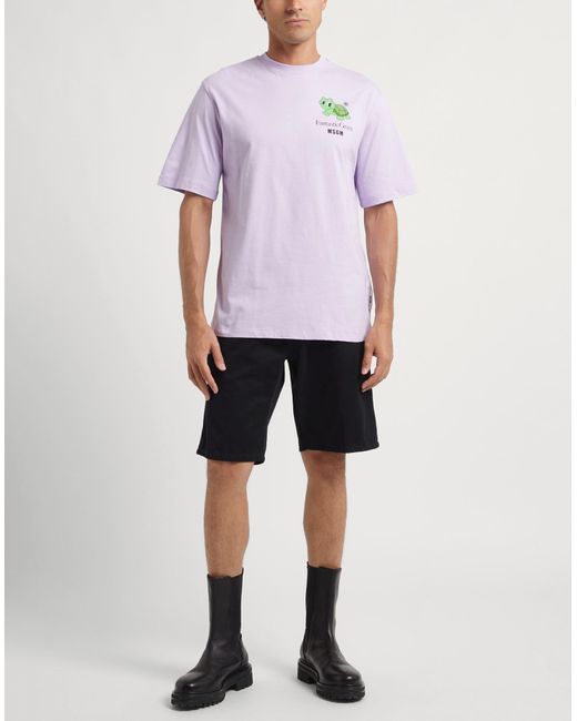 MSGM Purple T-shirt for men