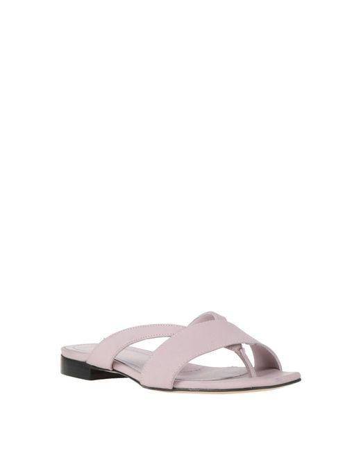Bervicato Pink Lilac Thong Sandal Leather