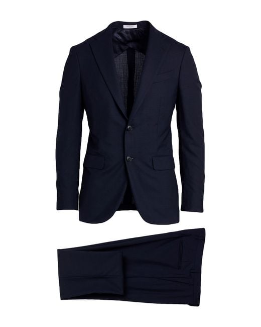 Boglioli Blue Suit Virgin Wool for men
