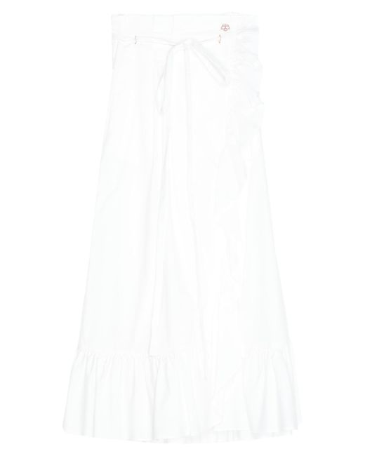 Bohelle White Midi Skirt