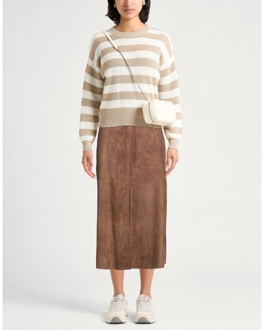 Max Mara Brown Midi Skirt