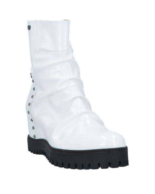 Norma J. Baker White Ankle Boots