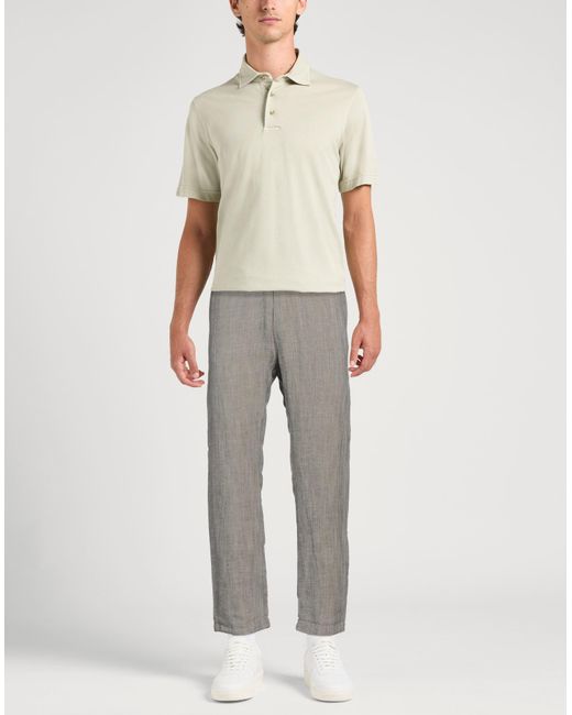 Barena Gray Khaki Pants Viscose, Linen for men