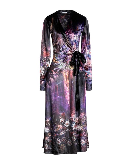 813 Ottotredici Purple Midi Dress