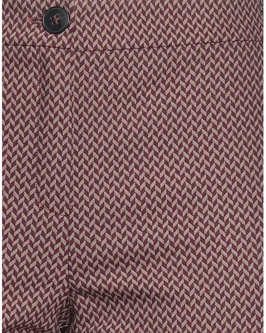 Marella Purple Mauve Pants Cotton, Polyester, Elastane