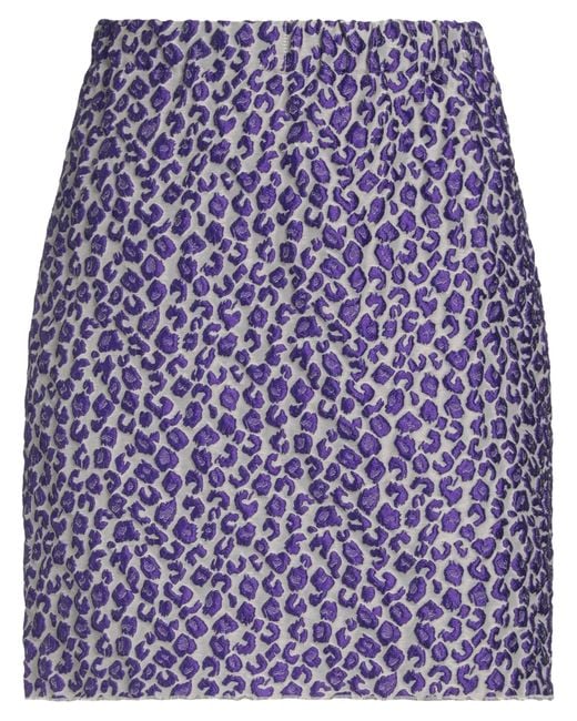 THE M.. Blue Mini Skirt Polyester, Polyamide