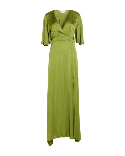 Kaos Green Deep Maxi Dress Viscose