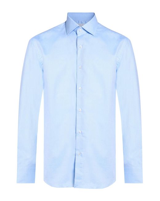 Caruso Blue Shirt Cotton for men