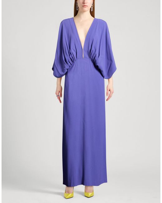 Liviana Conti Purple Maxi Dress Viscose, Acetate