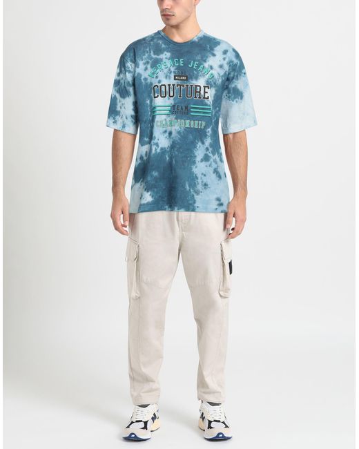 Versace Jeans Couture Blue T-Shirt Cotton for men