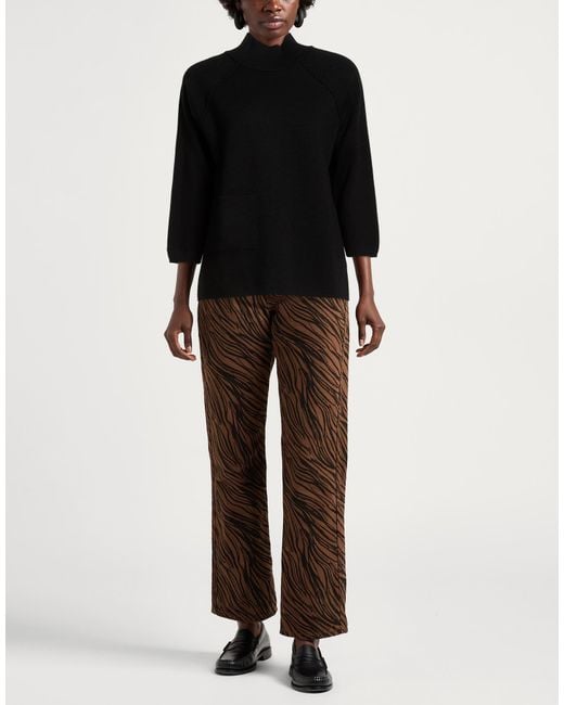 Gran Sasso Black Turtleneck Virgin Wool
