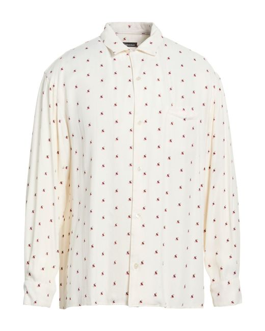 Undercover White Ism Cream Shirt Rayon for men