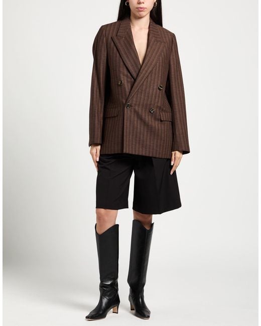 Acne Brown Blazer Wool, Cotton