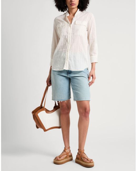 Dondup White Cream Shirt Cotton