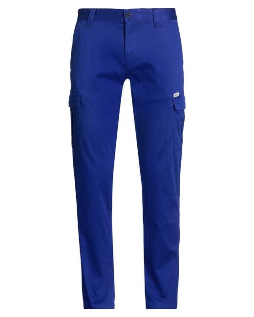 Tommy Hilfiger Blue Pants Cotton, Elastane for men