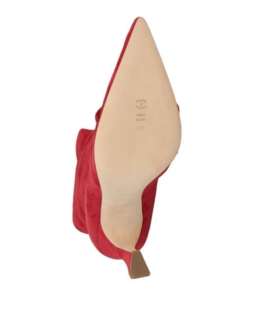 Pollini Red Ankle Boots