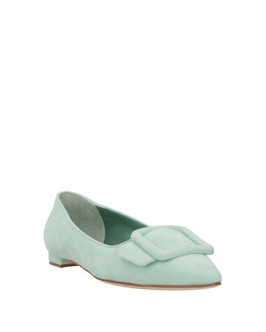 Manolo Blahnik Green Ballerina