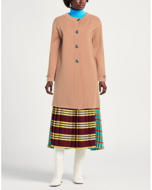 Siste's Natural Camel Coat Viscose, Polyester, Polyamide