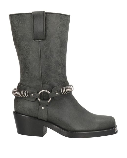 IRO Black Charcoal Ankle Boots Leather