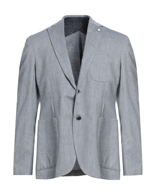L.b.m. 1911 Blue Light Blazer Wool for men