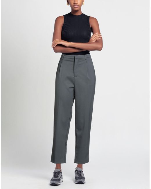 THE M.. Gray The Pants Polyester, Virgin Wool, Elastane