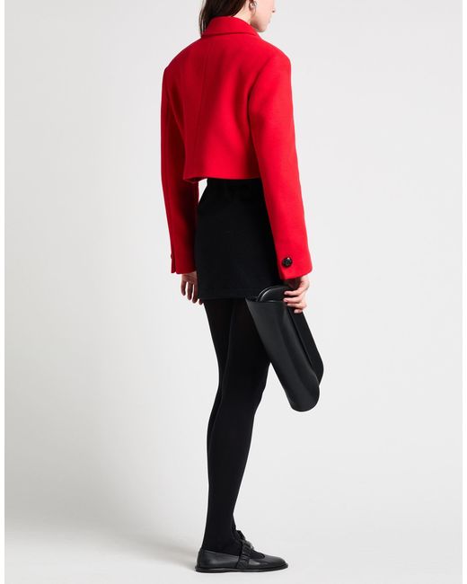 MSGM Red Blazer Virgin Wool, Polyamide