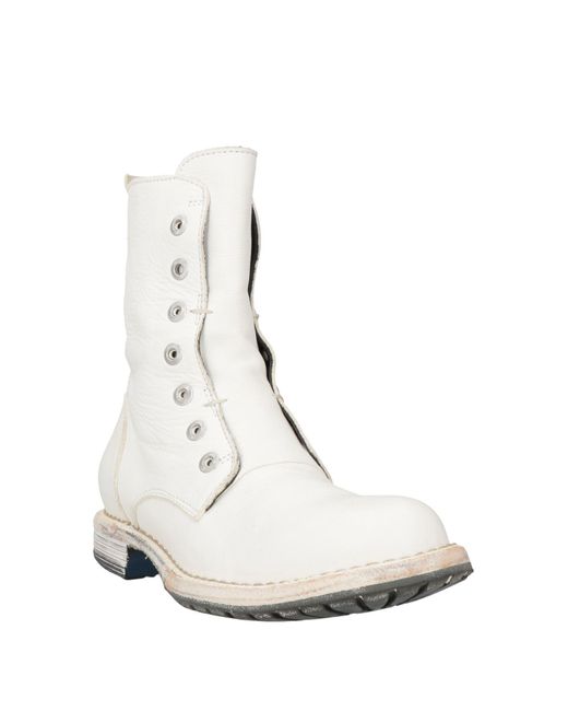 Moma White Ankle Boots Soft Leather