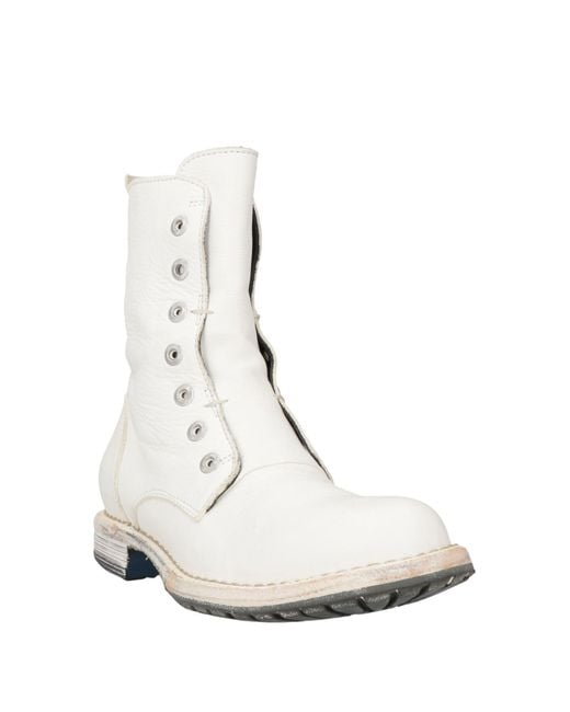 Moma White Ankle Boots Leather