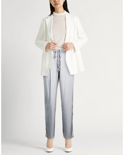 Crossley Gray Pants Silk, Elastane