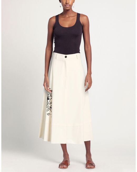 Shirtaporter Natural Midi Skirts