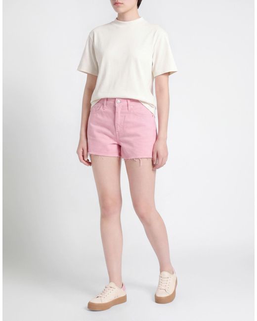 PANGAIA Pink Denim Shorts Organic Cotton, Cotton, Ramie