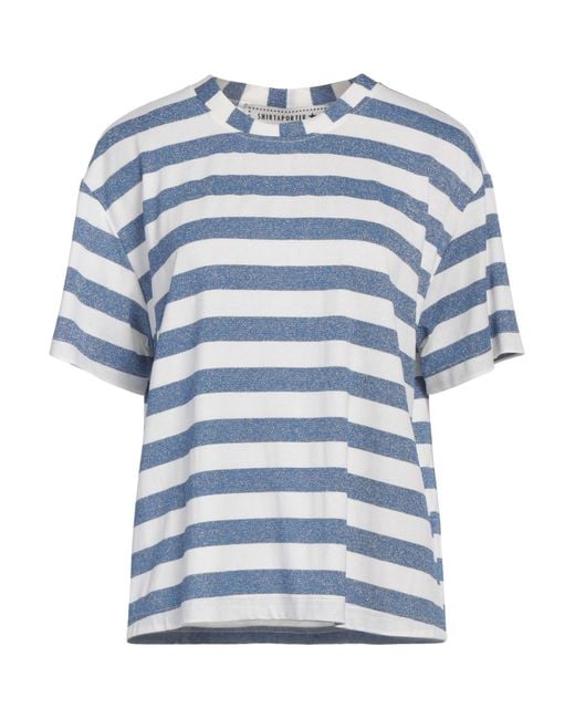 Shirtaporter Blue T-Shirt Viscose, Lurex, Elastane