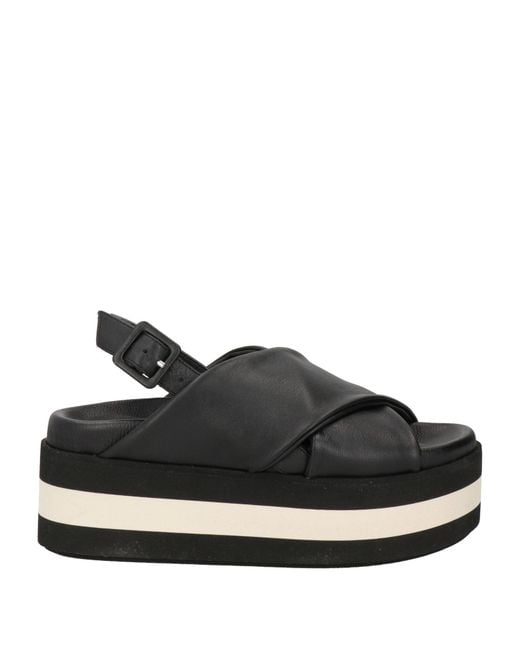 Paloma Barceló Black Roya Sandals Leather