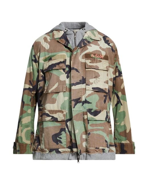 Saucony Green Military Jacket Cotton for men