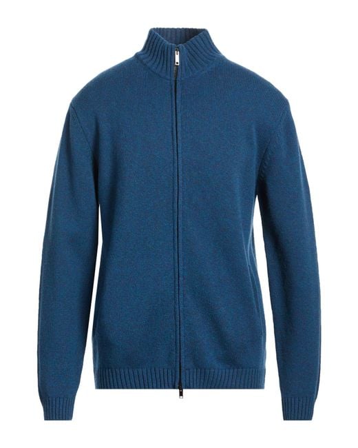 Daniele Fiesoli Blue Cardigan Merino Wool for men