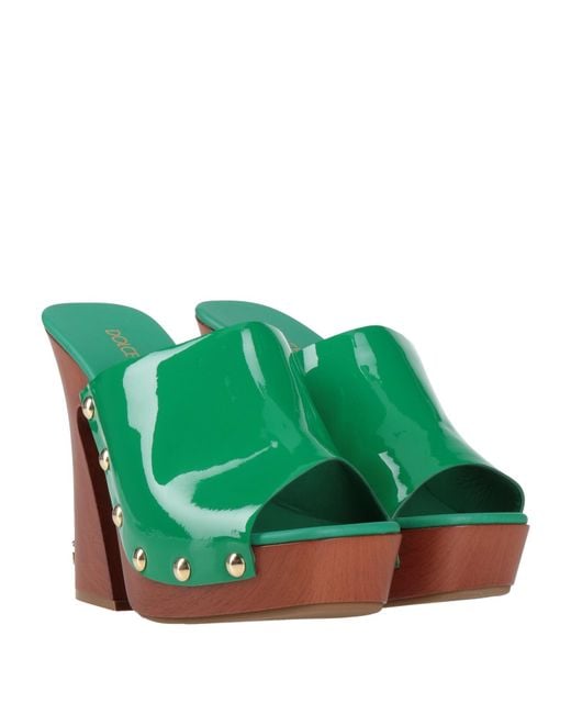 Dolce & Gabbana Green Mules & Clogs