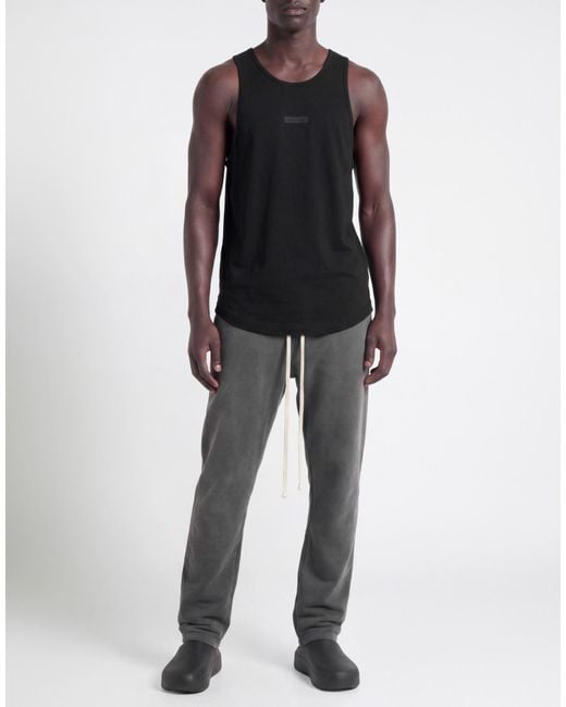 Fear Of God Black Tank Top Cotton for men