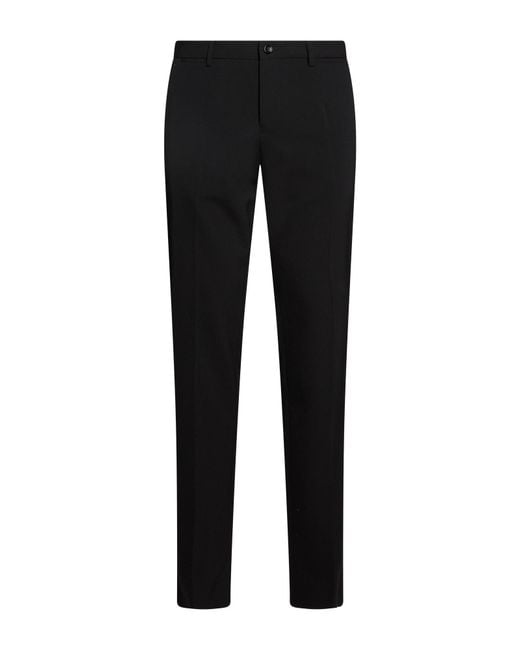 Dolce & Gabbana Black Pants Virgin Wool, Elastane for men