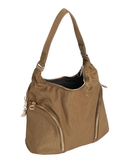 Kipling Brown Khaki Handbag Polyamide