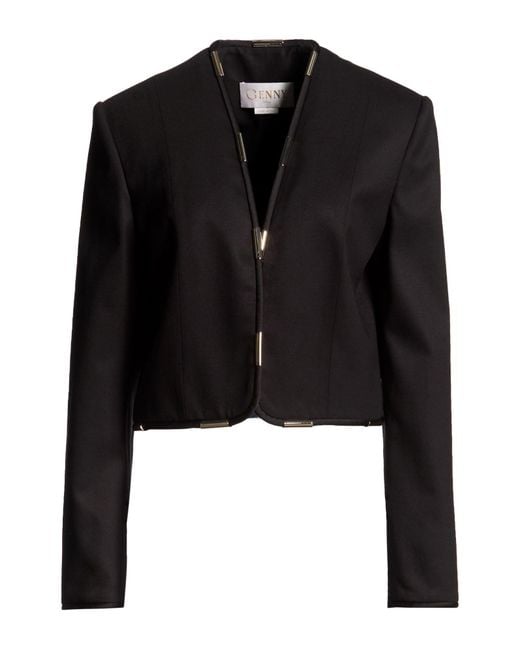 Genny Black Jacket Viscose, Virgin Wool, Elastane