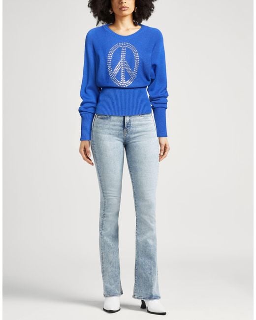 Moschino Blue Sweater Acrylic, Virgin Wool