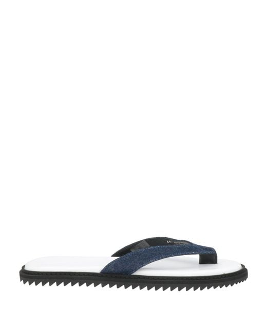 Kris Van Assche White Thong Sandal Textile Fibers for men