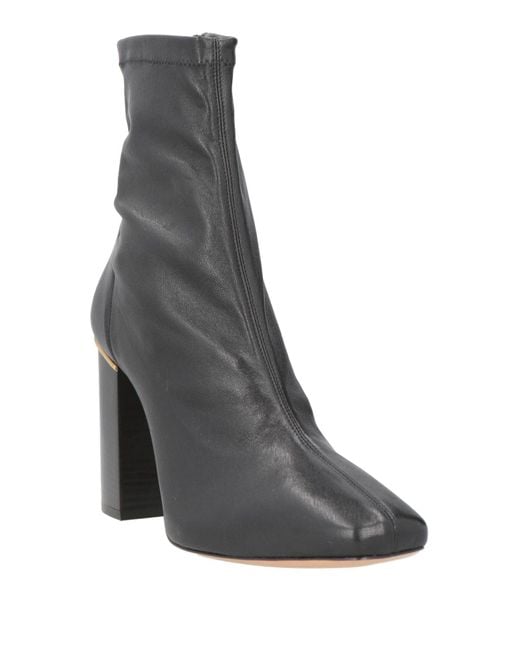 Chloé Gray Ankle Boots Leather