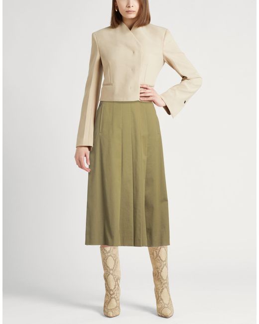 Alberta Ferretti Green Pants Cotton, Elastane