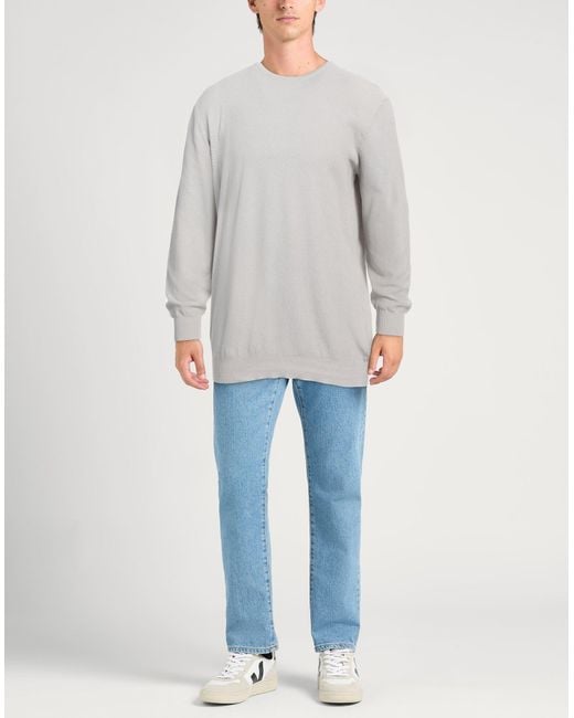 Rossopuro Gray Light Sweater Cotton for men
