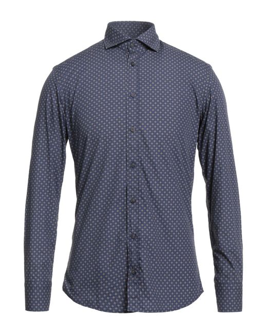 BASTONCINO Blue Shirt Cotton for men